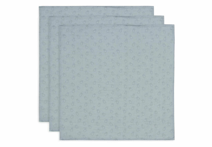 Jollein - Muslin Cloth - 70x70cm Miffy Silhouettes - Sea Green - 3 Pack