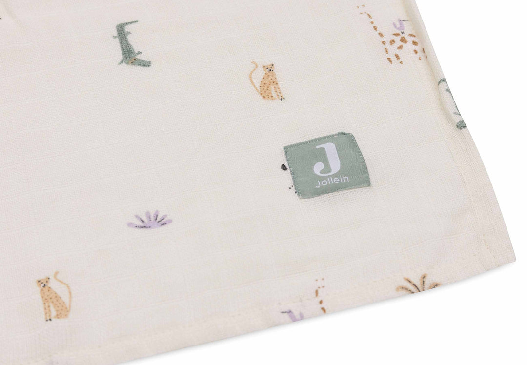 Jollein - Swaddle Muslin 115 x 115cm - Jungle Jambo (2 Pack)