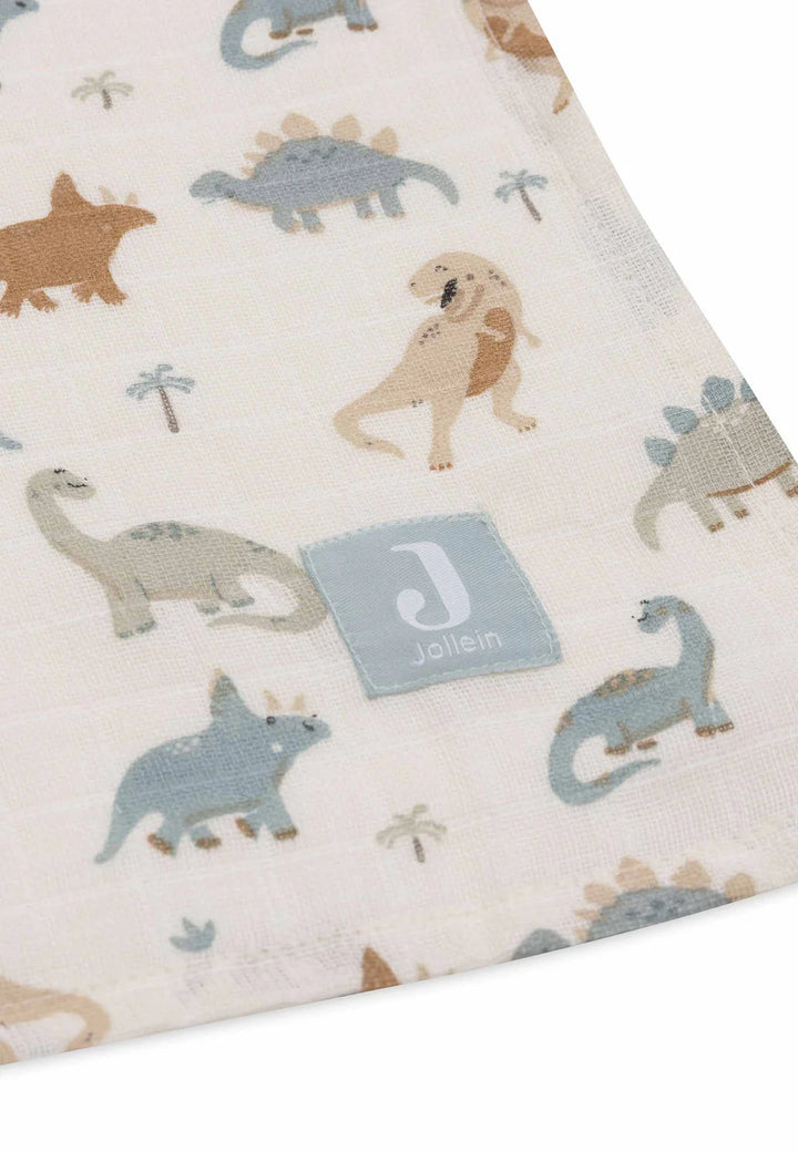 Jollein - Swaddle Muslin 115 x 115cm - Roarsome (2 Pack)