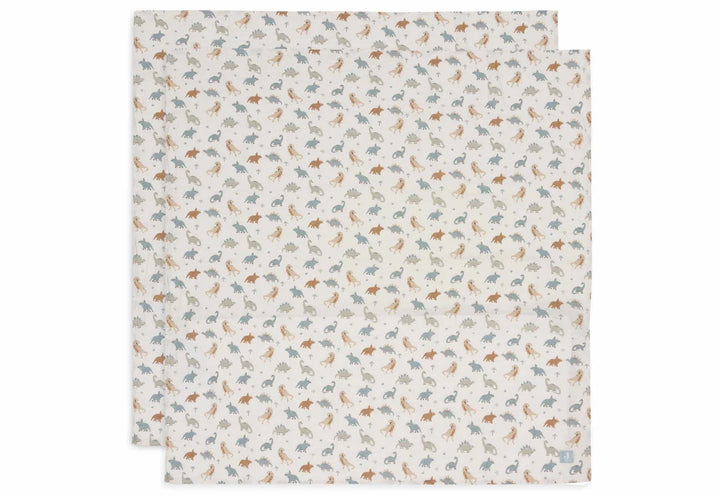 Jollein - Swaddle Muslin 115 x 115cm - Roarsome (2 Pack)