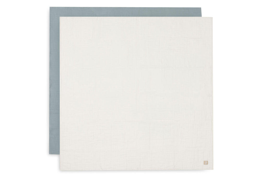 Jollein - Swaddle Muslin Large 115x115cm - Sea Green/Ivory - (2 Pack)