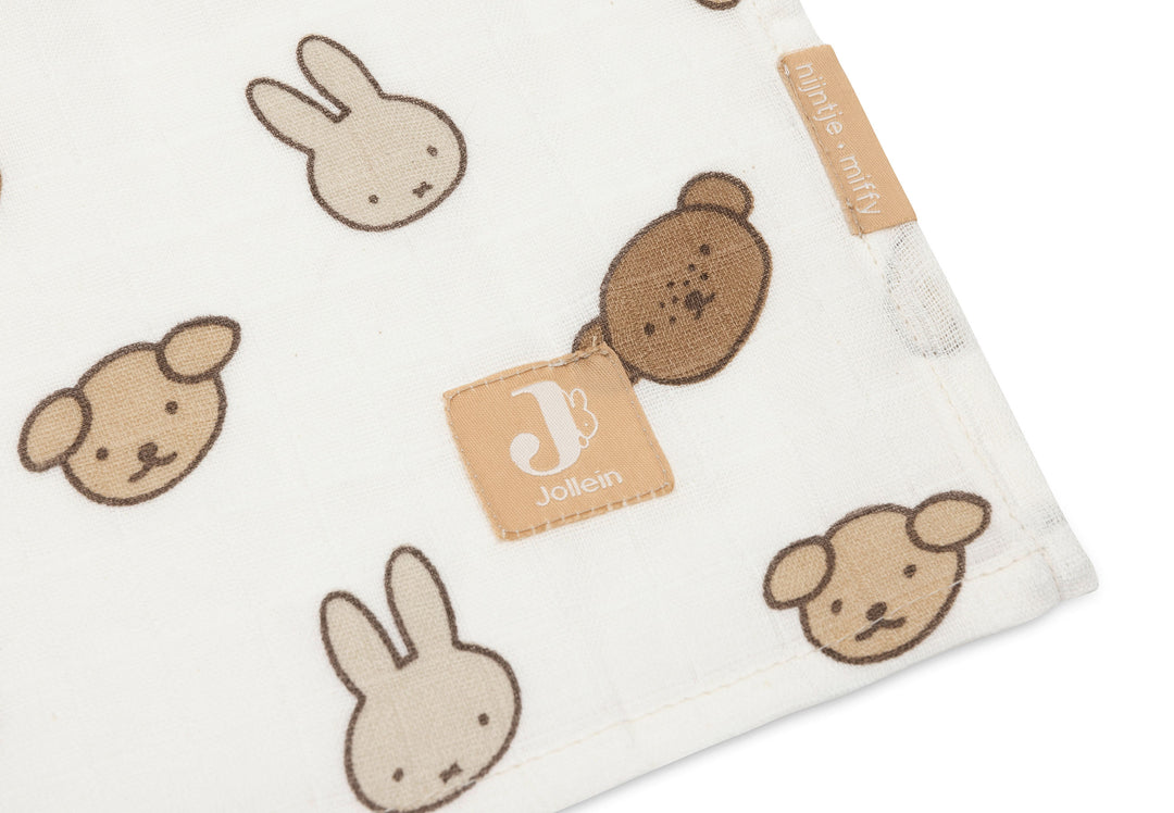 Jollein - Swaddle Muslin Large 115x115cm - Miffy and Friends - (2 Pack)