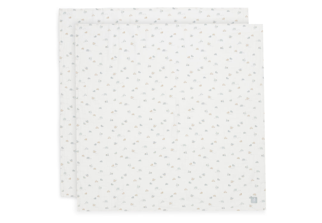 Jollein - Swaddle Muslin Large 115x115cm - On The Go - (2 Pack)