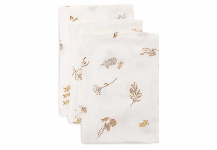 Jollein - Muslin Washcloth 15 x 20cm - Riverside (3 Pack)