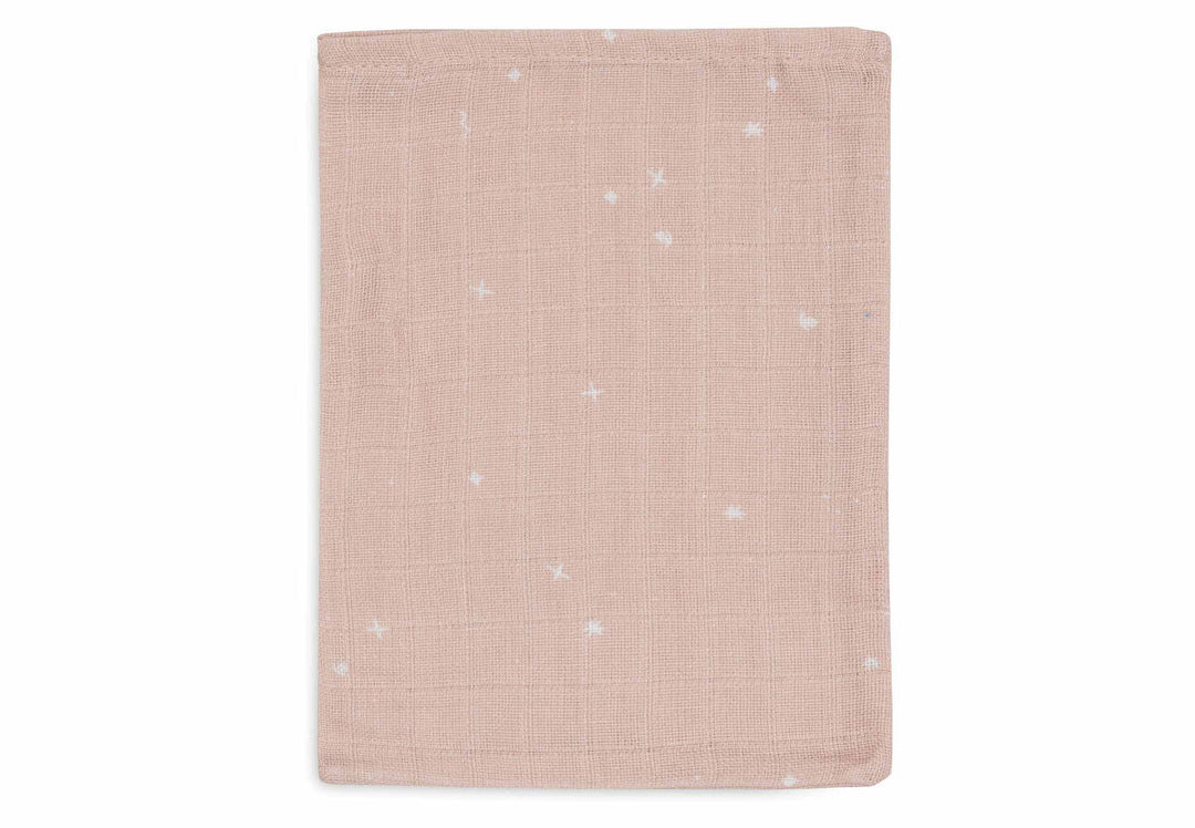 Jollein - Muslin Washcloth 15 x 20cm - Twinkling Wild Rose (3 Pack)