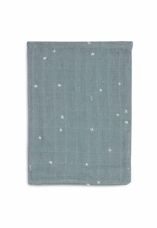 Jollein - Muslin Washcloth 15 x 20cm - Twinkling Sea Green (3 Pack)