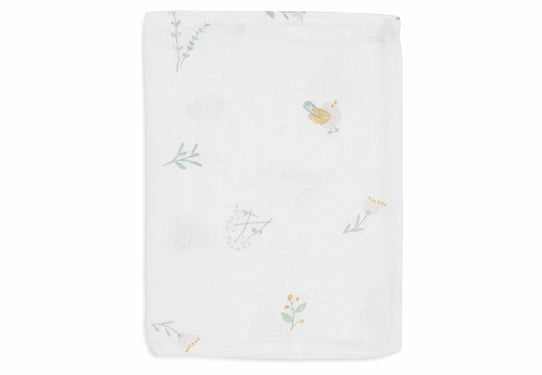 Jollein - Muslin Washcloth 15 x 20cm - Lovely Birds