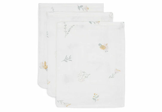 Jollein - Muslin Washcloth 15 x 20cm - Lovely Birds