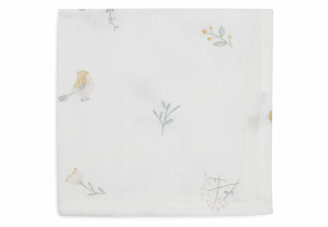 Jollein - Muslin Mouth Cloth 31 x 31cm - Lovely Birds (3 Pack)