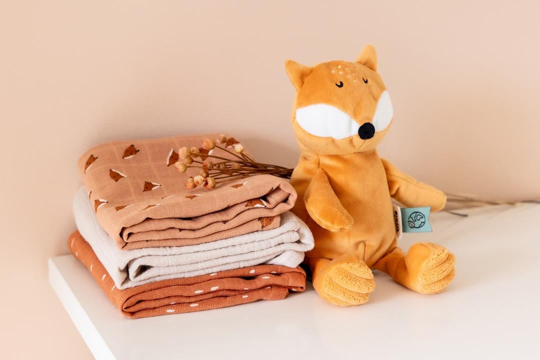 Trixie- Muslin Cloths 3-Pack Mix - 55x55cm - Fierce Fox