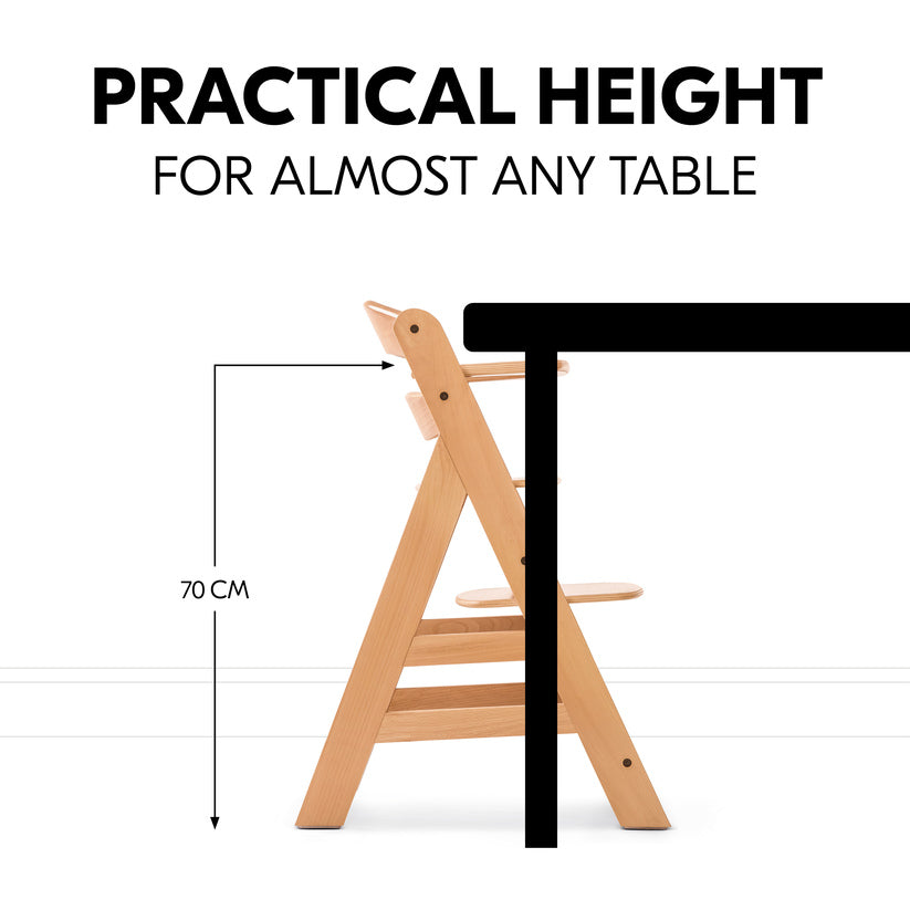 Hauck - Alpha+ Wooden Highchair - Natural