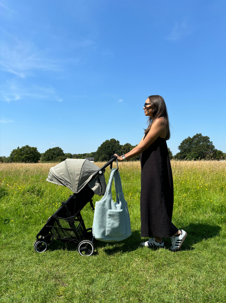 Mabel & Fox - Teddy Tote Bag - Ice Blue