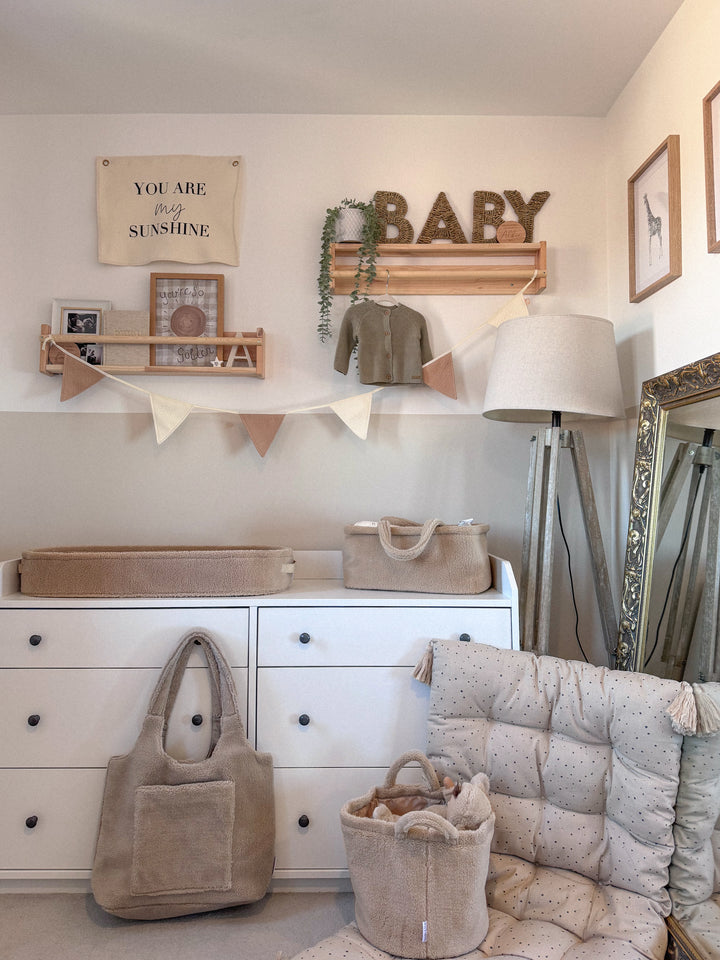 Mabel & Fox - Teddy Storage Basket - Biscuit