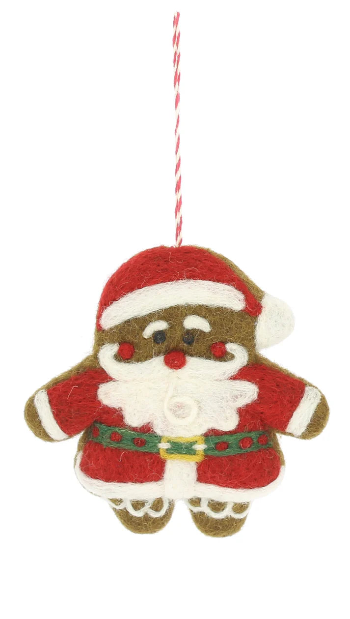 Fiona Walker - Christmas Decoration - Gingerbread Santa and Snowman