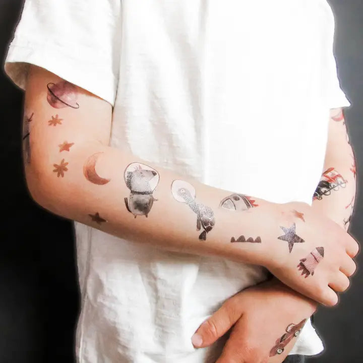 Nuukk - Temporary Organic Tattoo Sheets - Space