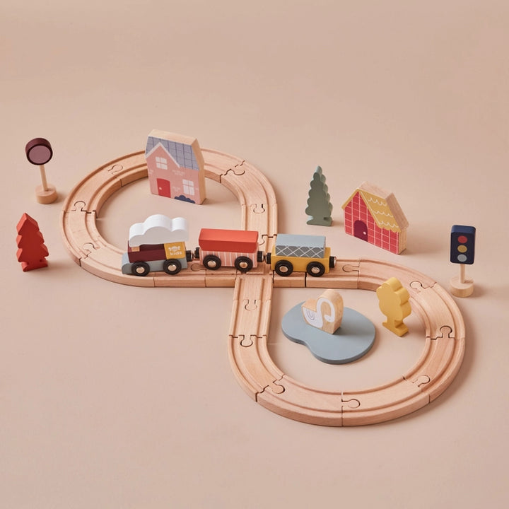 Just Bee Kids - Wooden Train Set