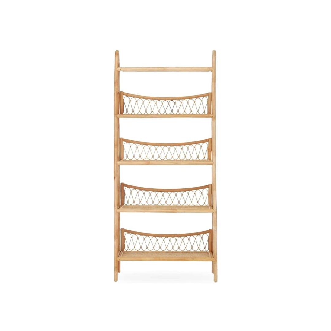 CuddleCo - Aria 5 Tier Shelving Unit - Rattan - Mabel & Fox