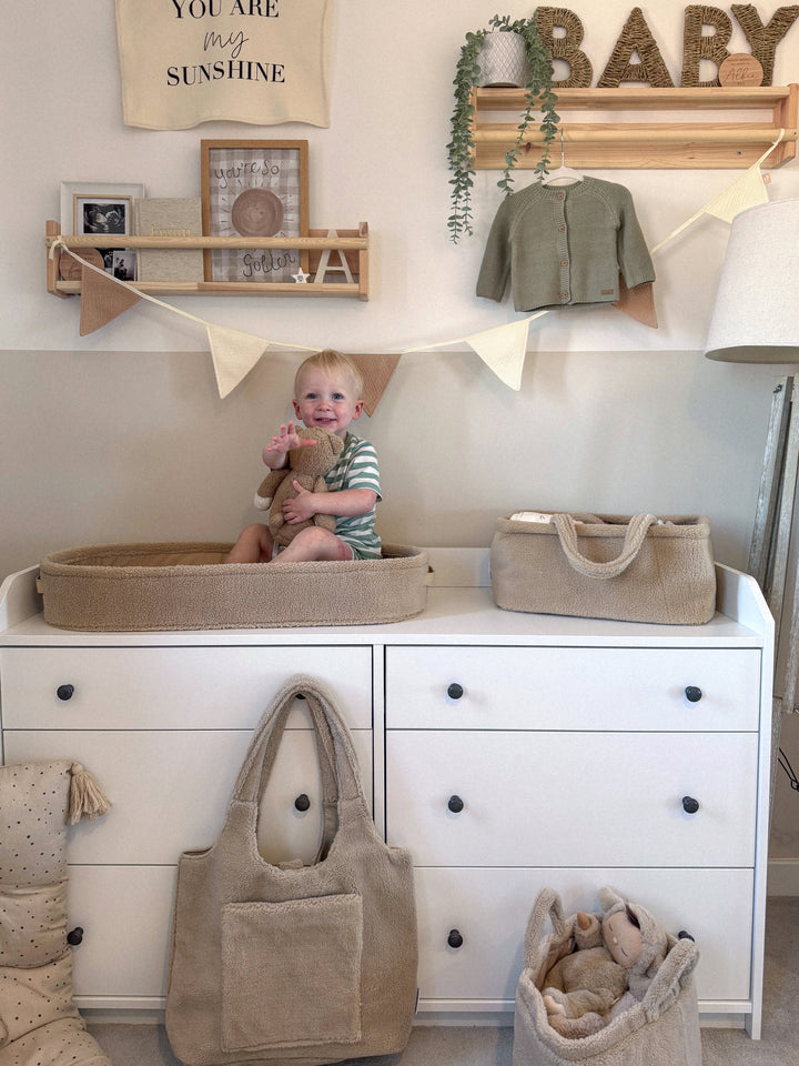 Mabel & Fox - Teddy Storage Basket - Biscuit