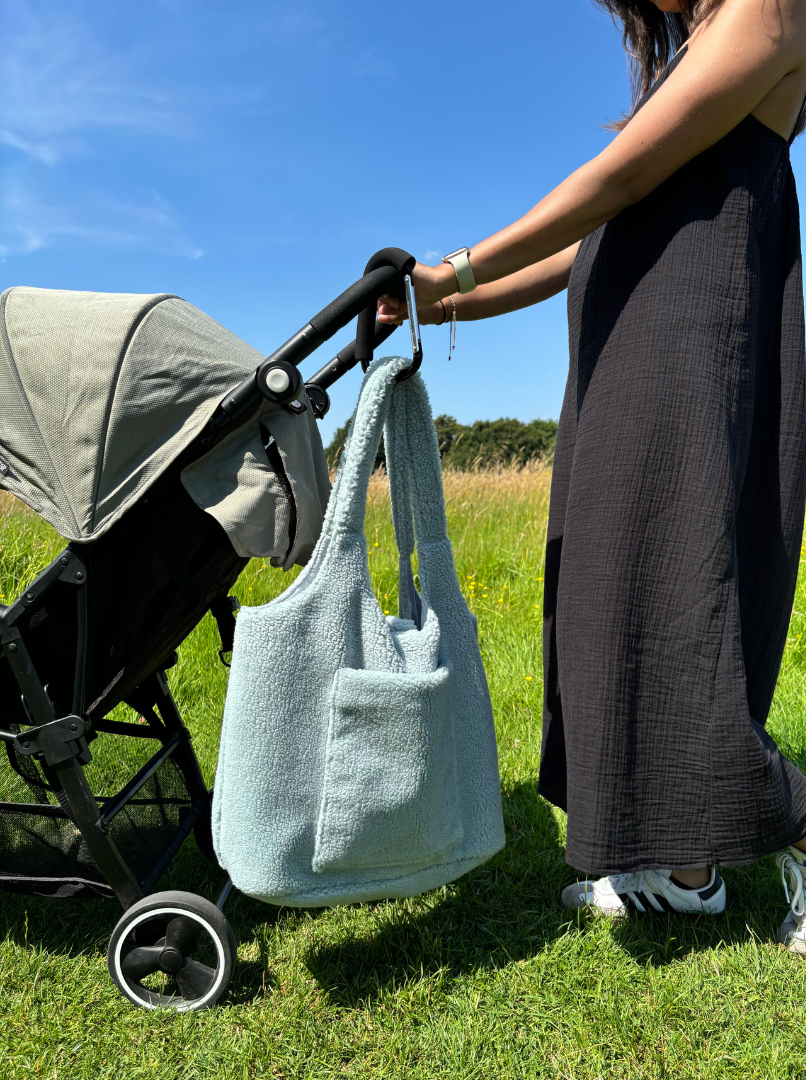 Mabel & Fox - Teddy Tote Bag - Ice Blue