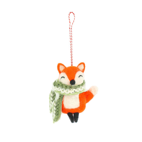 Fiona Walker - Christmas Decoration - Fox with Scarf