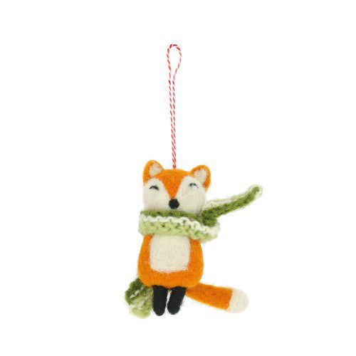 Fiona Walker - Christmas Decoration - Fox with Scarf