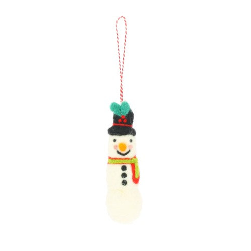 Fiona Walker - Christmas Decoration - Snowman with Top Hat