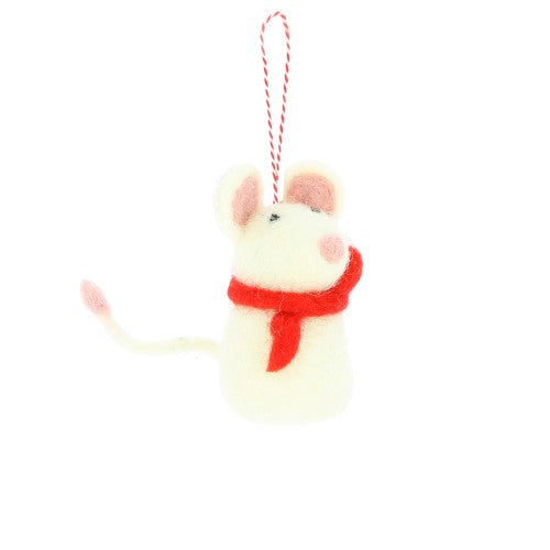 Fiona Walker - Christmas Decoration - Mouse with Scarf