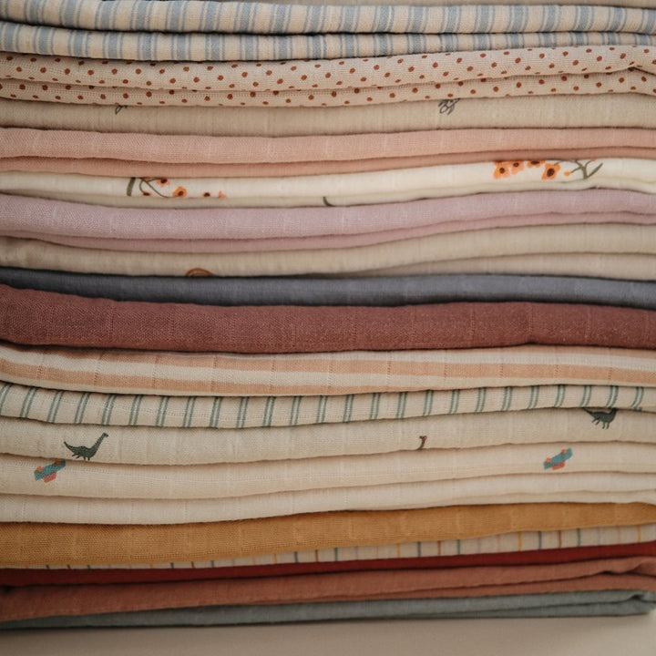 Mushie - Organic Swaddle - Cedar - Mabel & Fox