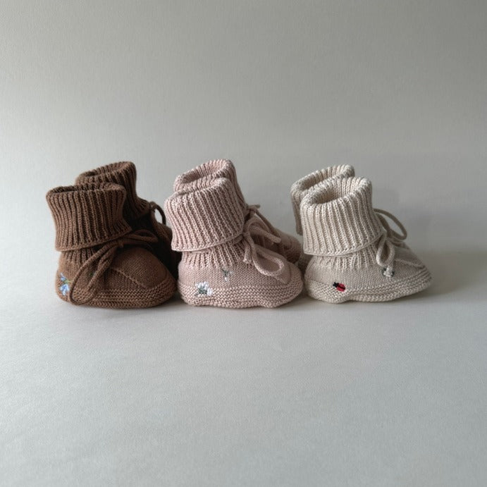 Saga Copenhagen- Baby Booties - Tahin