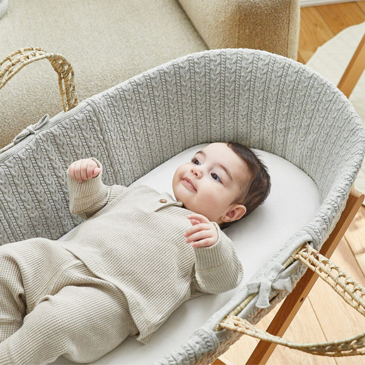 The Little Green Sheep - Moses Basket & Mattress Bundle