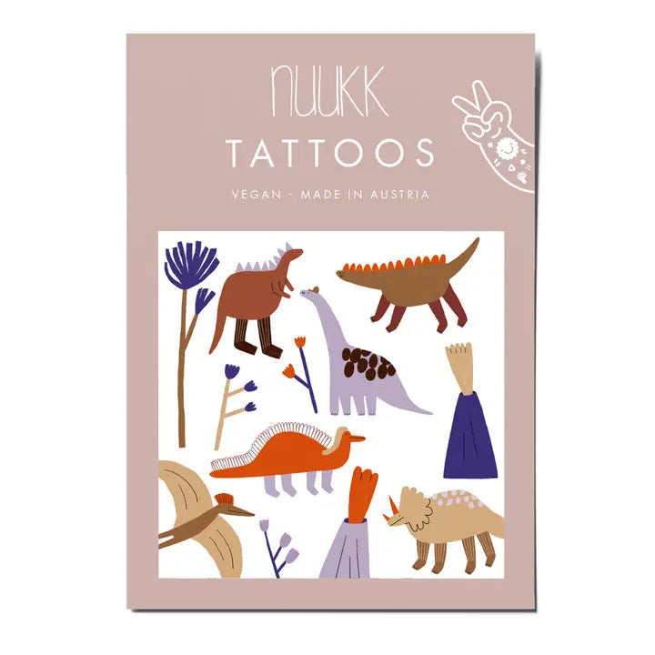 Nuukk - Temporary Organic Tattoo Sheets - Dino Crew