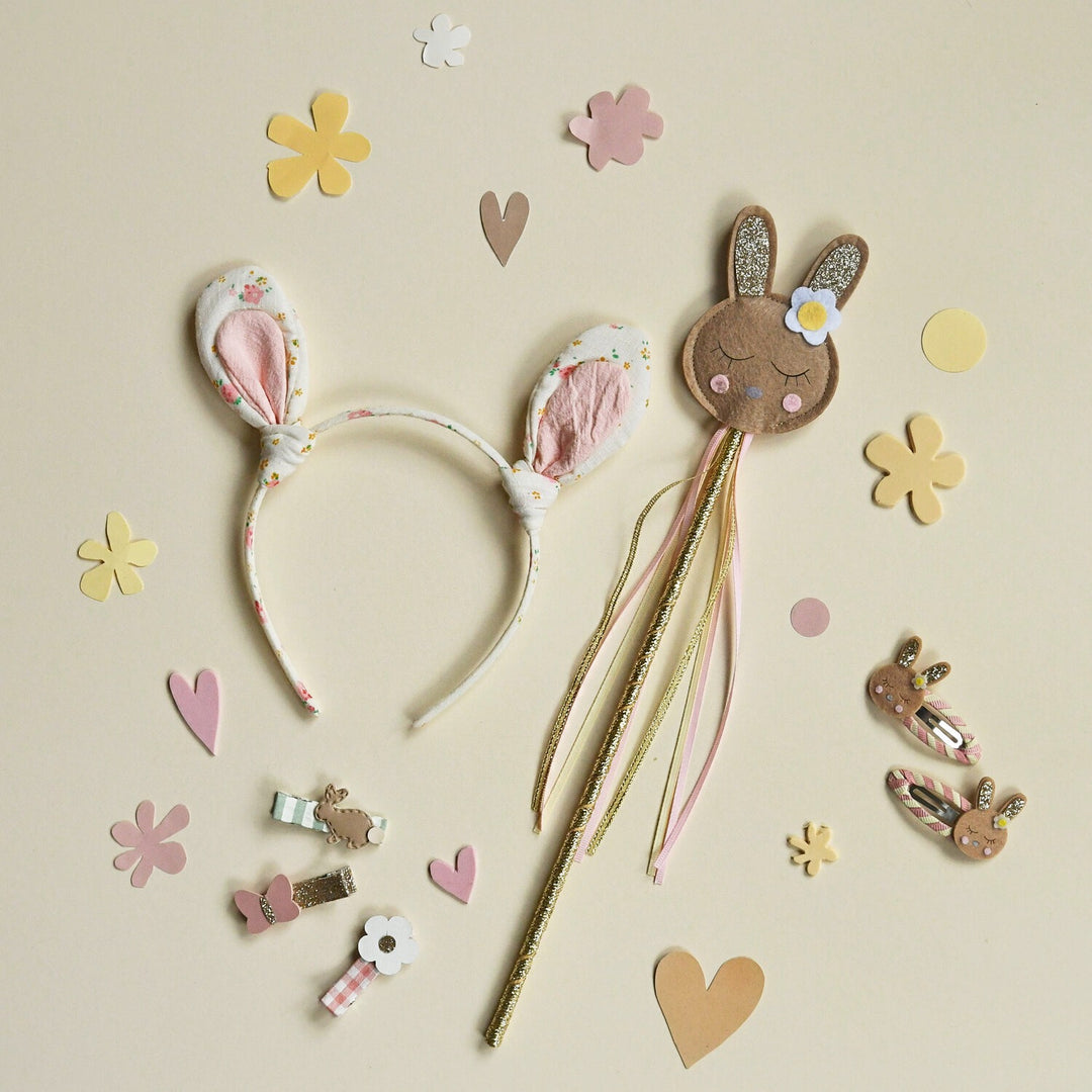 Rockahula - Snap Clips - Stripy Bunny Clips - Mabel & Fox