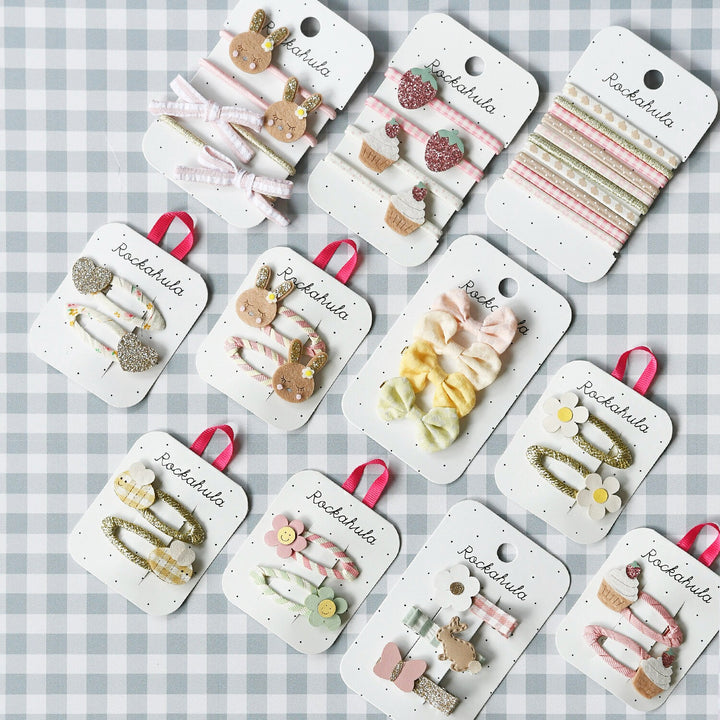 Rockahula - Snap Clips - Stripy Bunny Clips