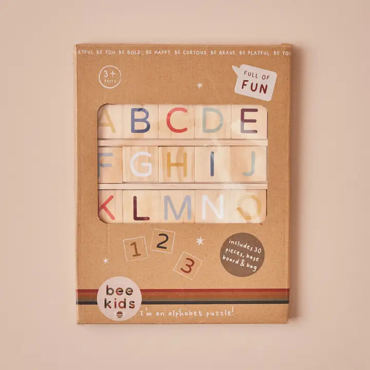 Just Bee Kids - Puzzle - Wooden Alphabet