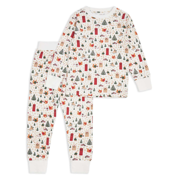 Avery Row -  Children's Jersey Pyjamas - Festive Forest