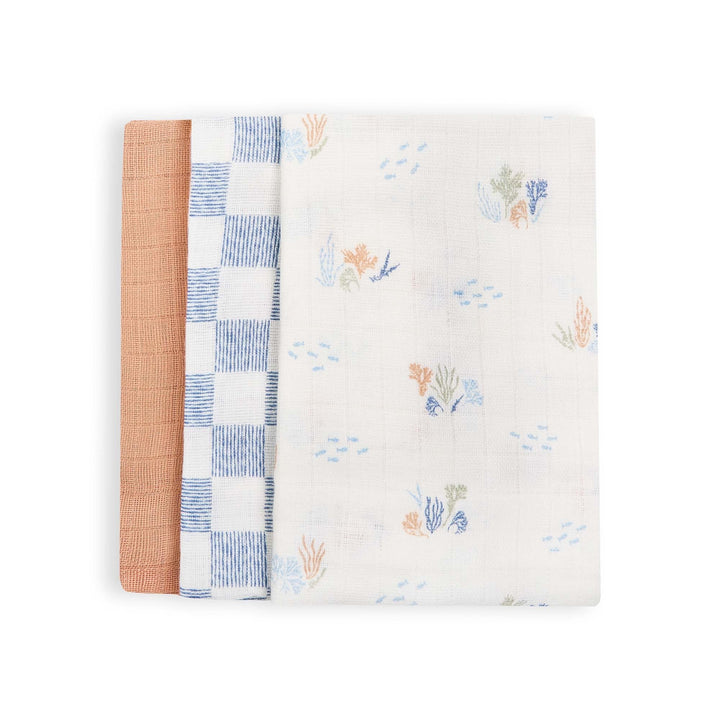 Avery Row - Organic Baby Muslin Square Set - Coastline