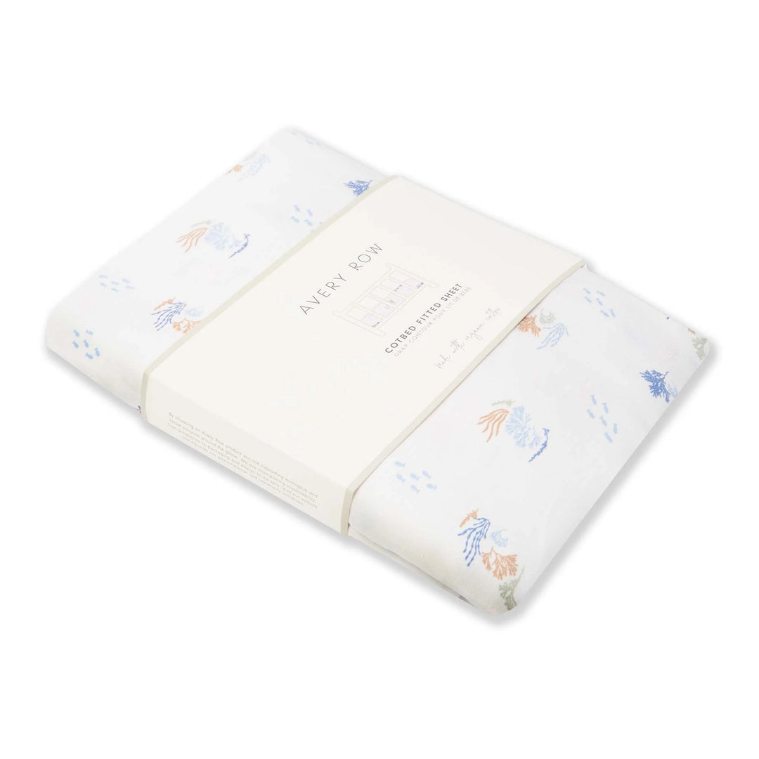 Avery Row - Cot Bed Fitted Sheet - Coastline - Mabel & Fox