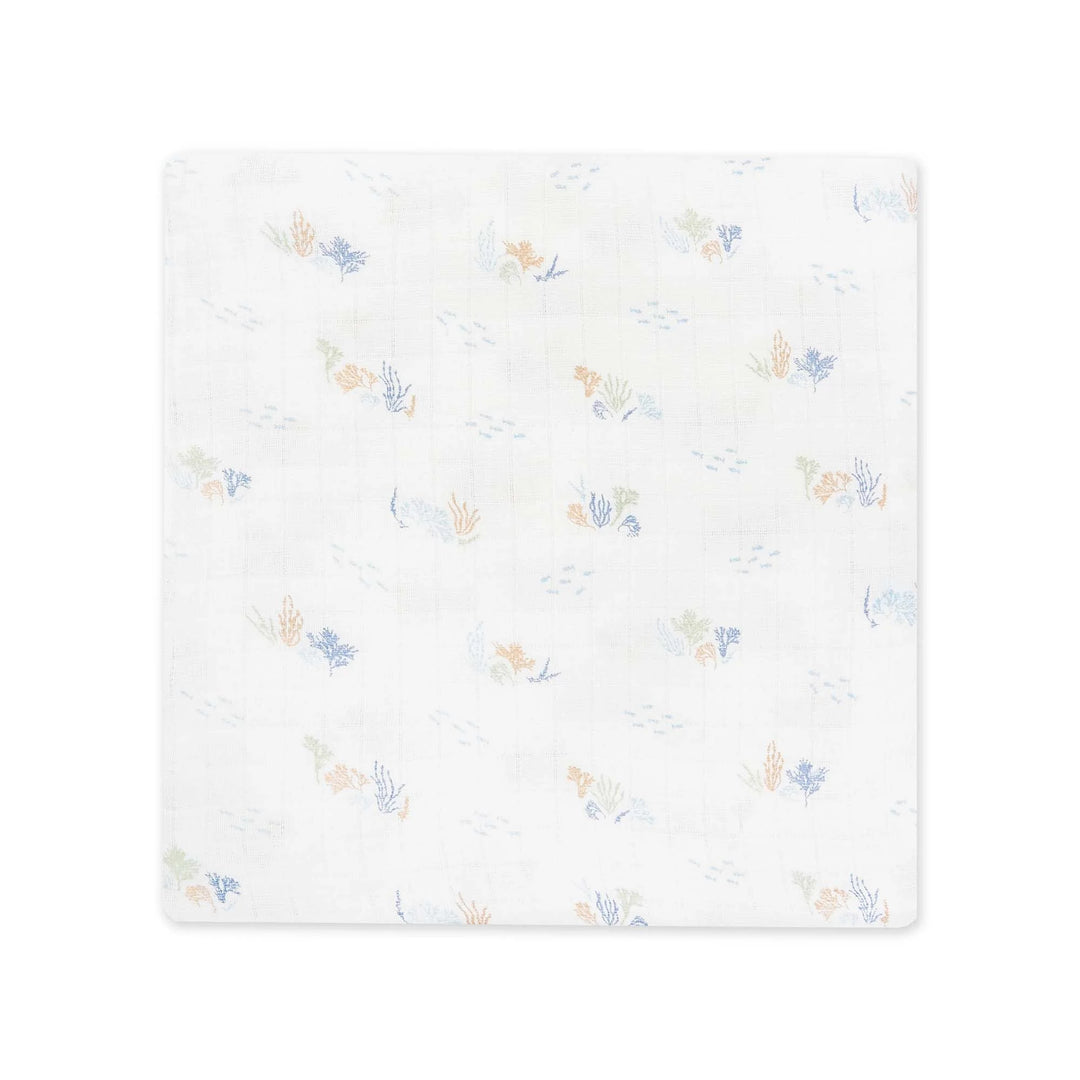 Avery Row - Organic Baby Large Muslin Swaddle - Coastline