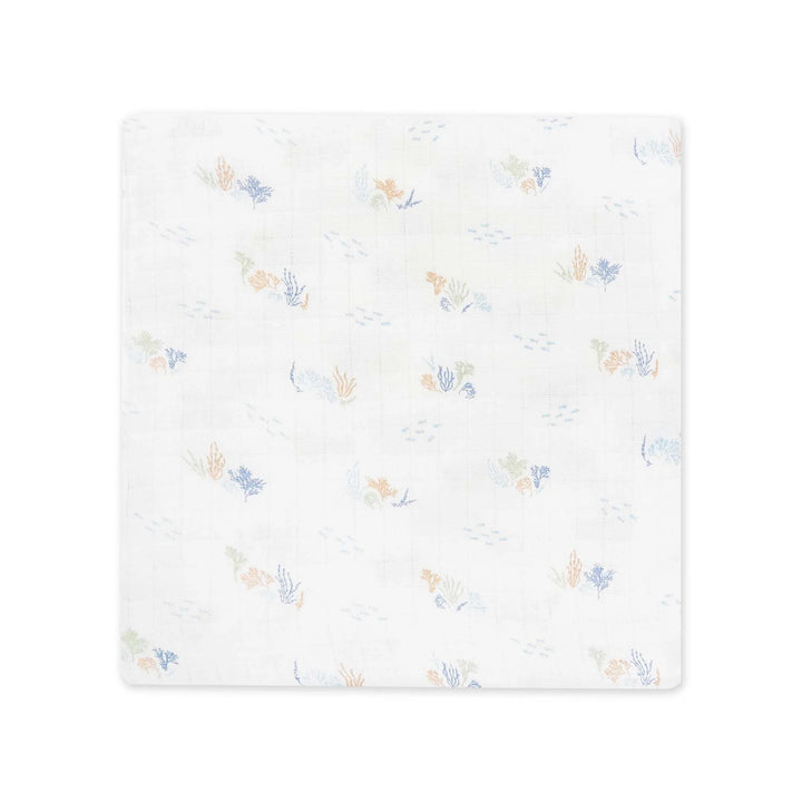 Avery Row - Organic Baby Large Muslin Swaddle - Coastline