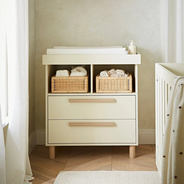 CuddleCo - Harper Dresser Changer - Cream & Ash - Mabel & Fox