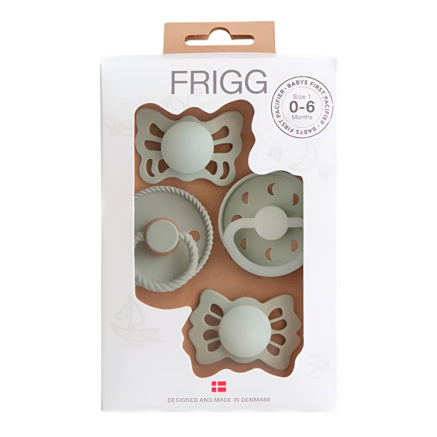 FRIGG - First Pacifier - Moonlight Sailing - Sage (4 Pack) - Mabel & Fox