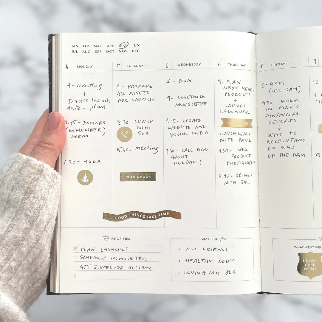 Blush & Gold - Body+Soul Wellness Journal and Planner - Eclipse