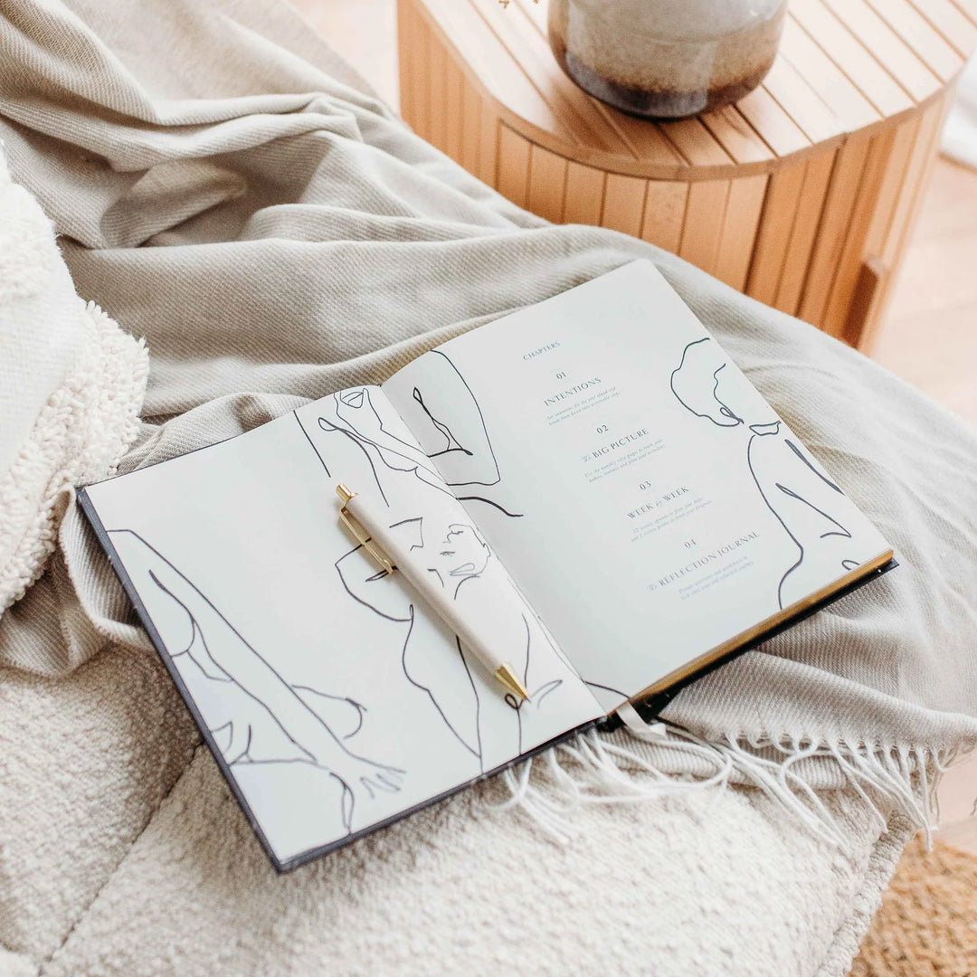 Blush & Gold - Body+Soul Wellness Journal and Planner - Cloth