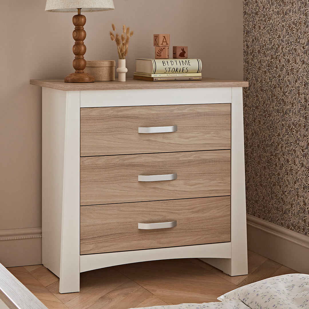 CuddleCo - Ada 3 Drawer Dresser / Changer - White/Ash