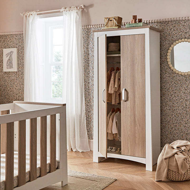 CuddleCo - Ada Wardrobe - White/Ash