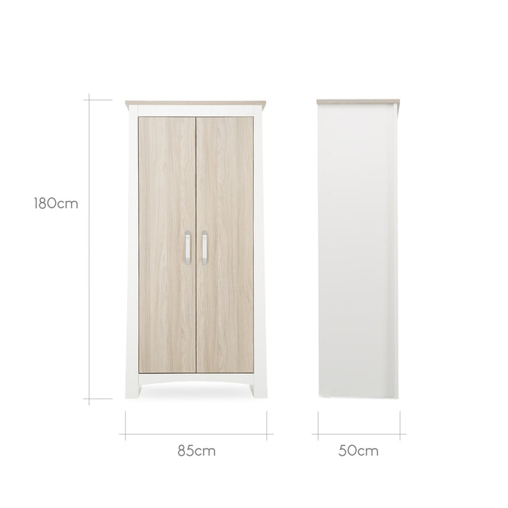 CuddleCo - Ada Wardrobe - White/Ash