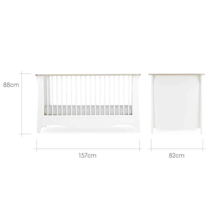 CuddleCo - Clara Cot Bed - White/Ash