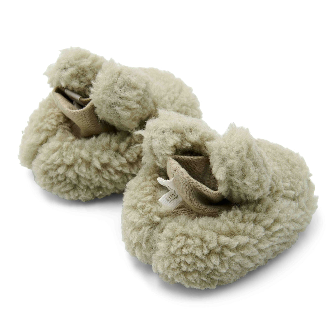 Little Dutch - Teddy Booties - Soft Green