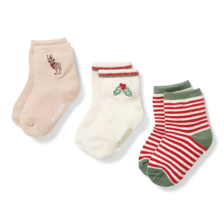 Little Dutch - Baby Socks - Christmas (3 pack)