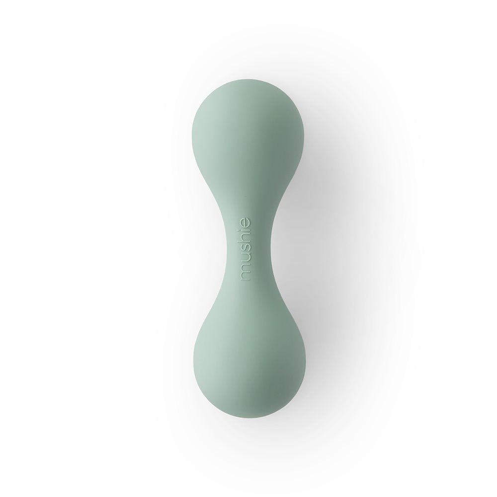 Mushie - Silicone Baby Rattle -Cambridge Blue